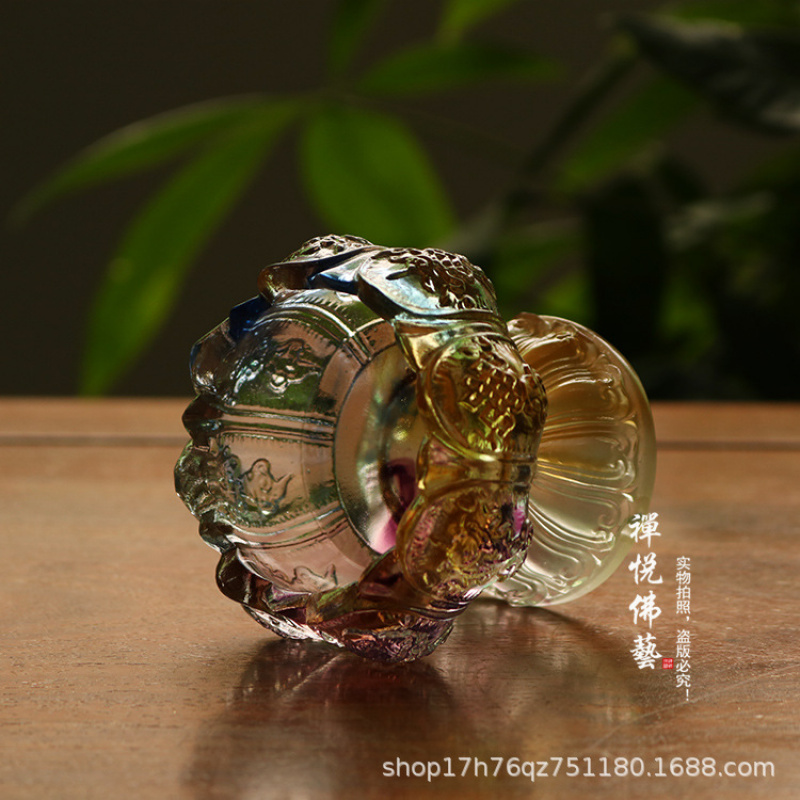 Glass Wealth Lotus Eight Auspi - Candle Glass Supplies review and price