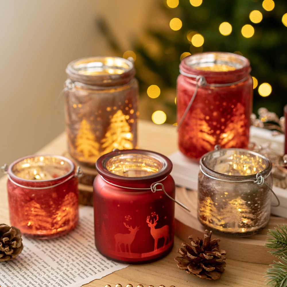 Christmas Electroplated Glass  - Candle Glass Supplies review and price