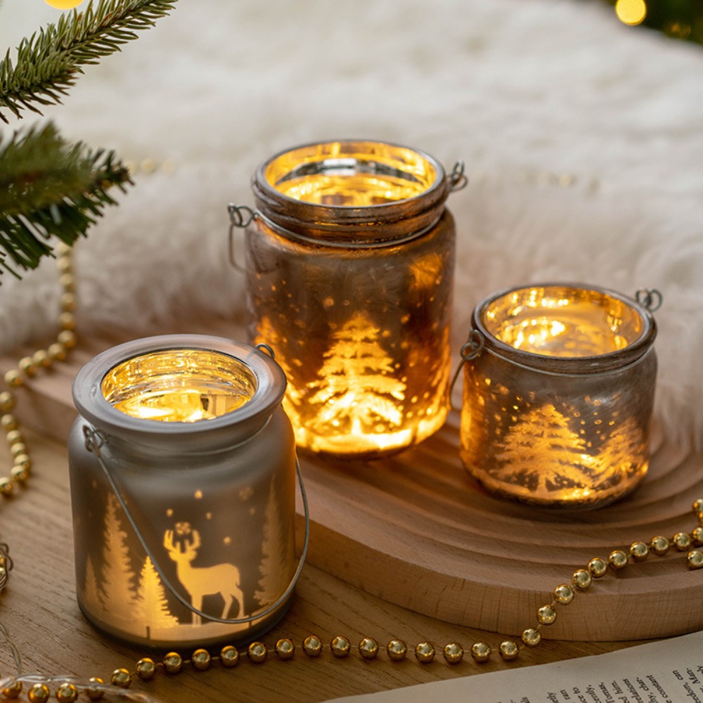 Christmas Electroplated Glass  - Candle Glass Supplies review and price