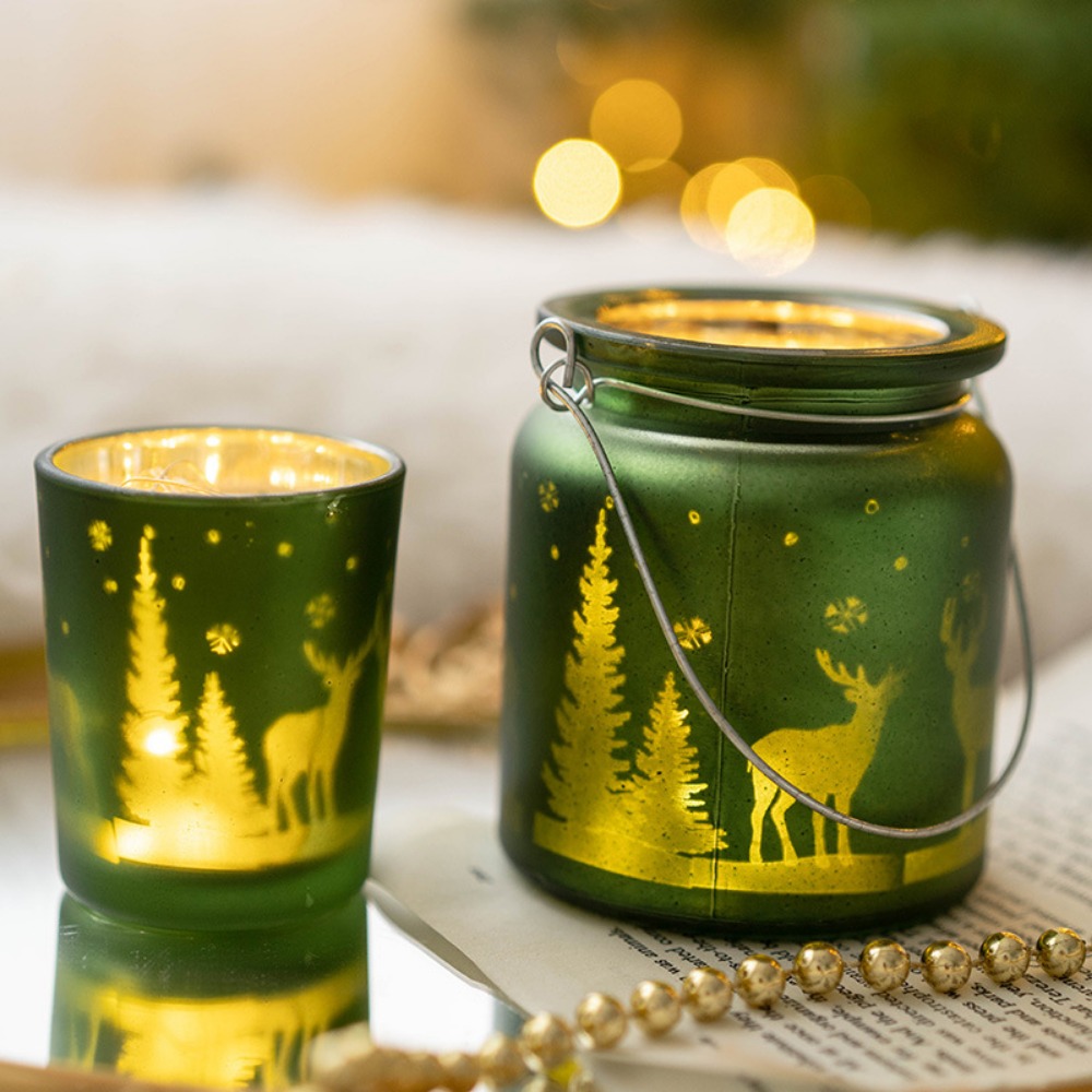 Christmas Electroplated Glass  - Candle Glass Supplies review and price