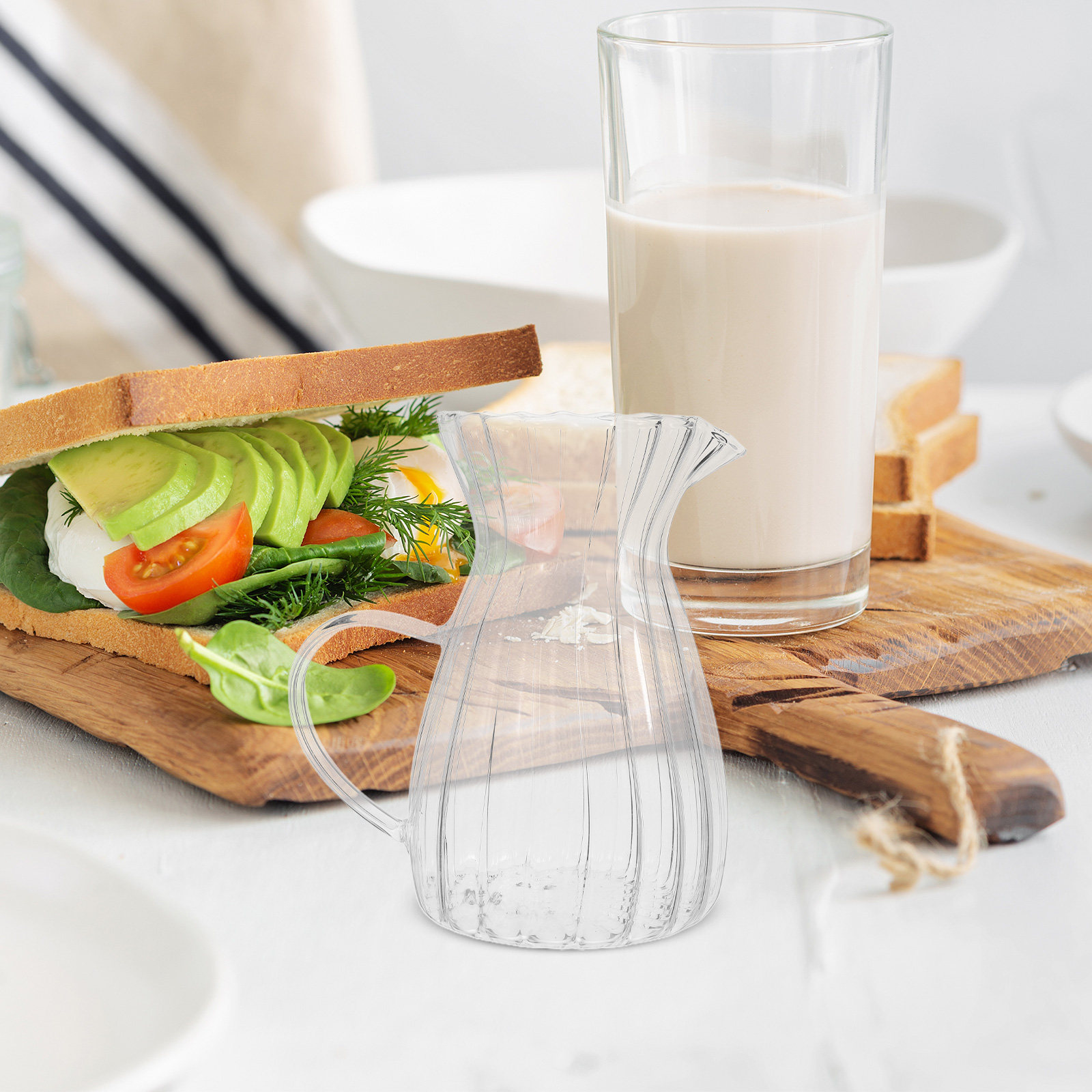 500Ml Glass Milk Creamer Pitch - Pour Spout Pitcher review and price
