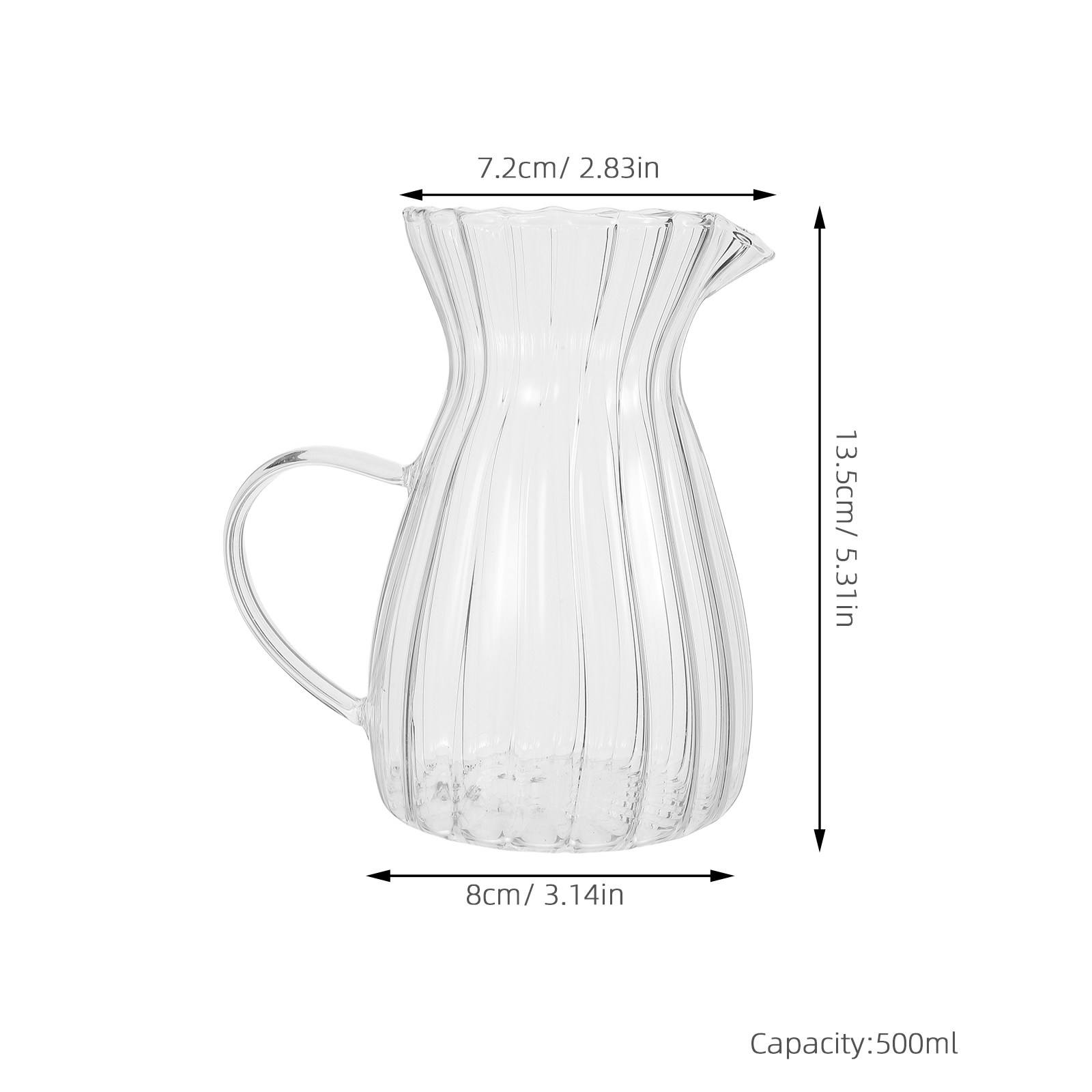 500Ml Glass Milk Creamer Pitch - Pour Spout Pitcher review and price