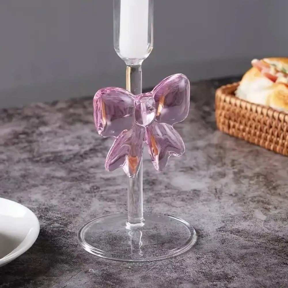 Clear Bow Candle Holder Tall G - Candle Glass Supplies review and price
